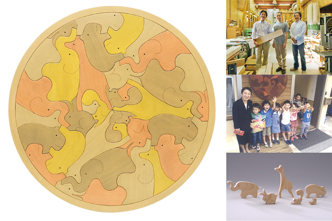 保育園玄関プレート、しきつめ玩具